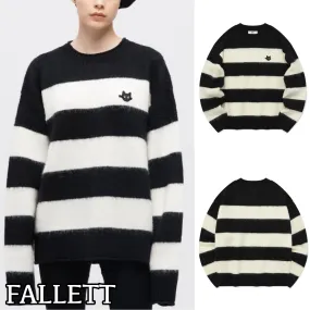 Fallett  |Unisex Street Style Long Sleeves V-neck & Crew neck