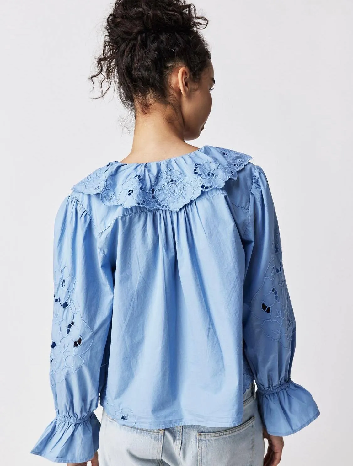 Free People  |Casual Style Long Sleeves Plain Cotton Shirts & Blouses