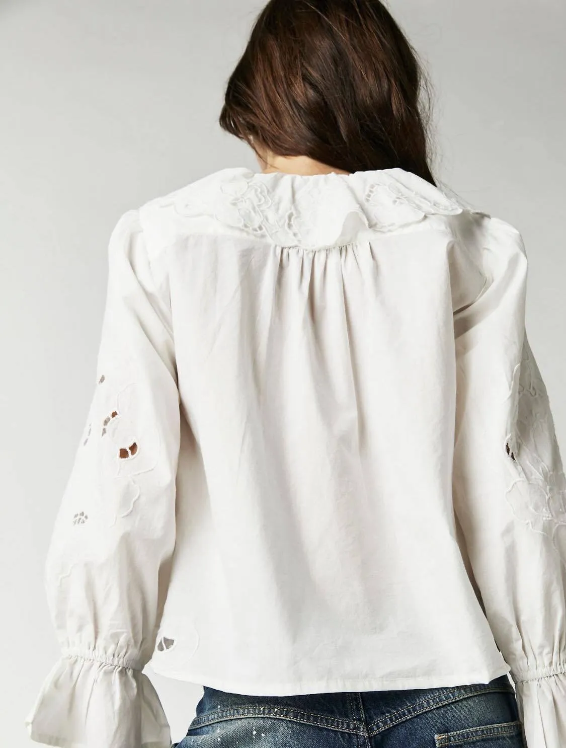 Free People  |Casual Style Long Sleeves Plain Cotton Shirts & Blouses