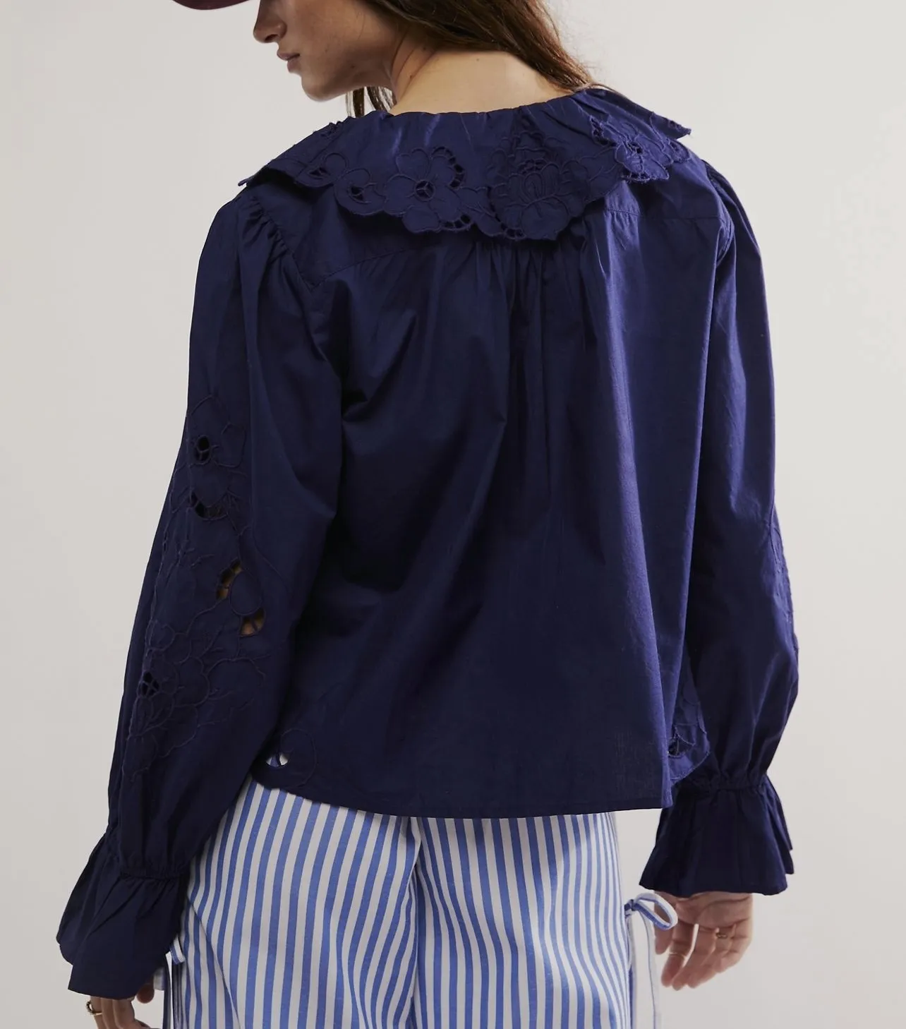 Free People  |Casual Style Long Sleeves Plain Cotton Shirts & Blouses