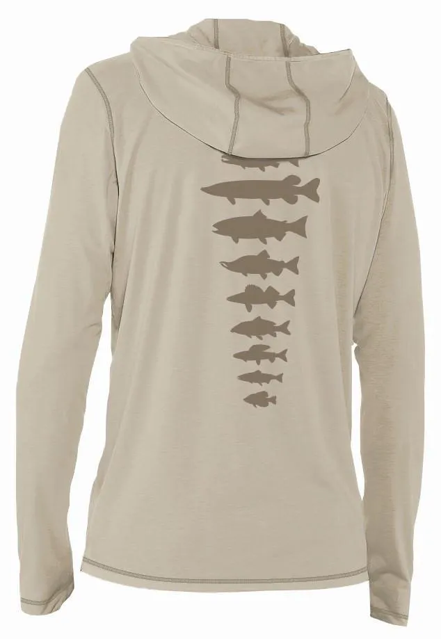 Freshwater Fish Spine Sun Hoody