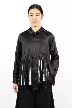 Fringe Cut Shirt Black