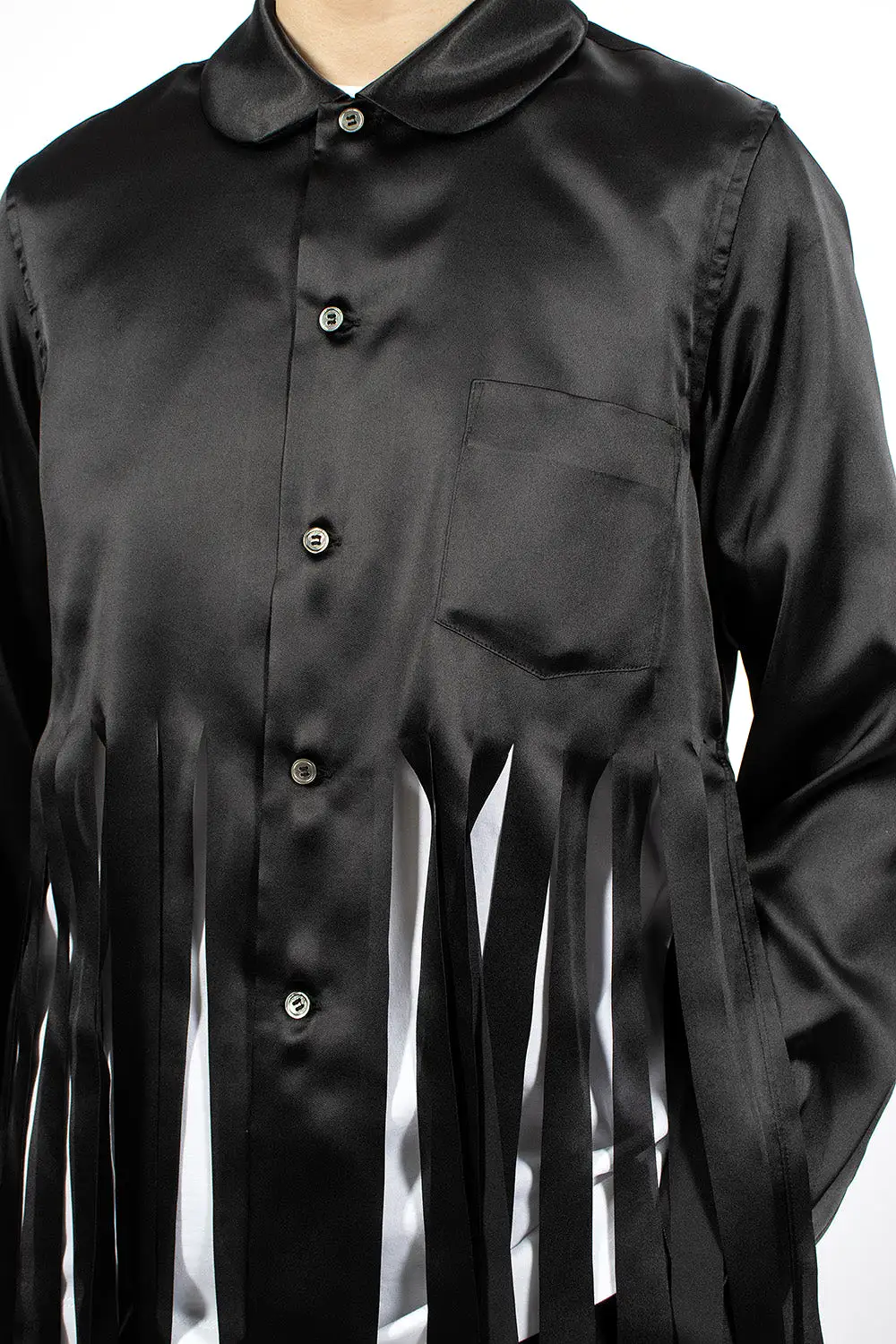 Fringe Cut Shirt Black