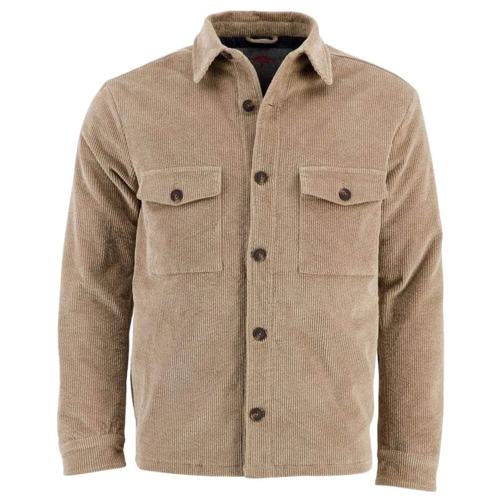 FYNCH-HATTON Camel Corduroy Overshirt | Menswear Online