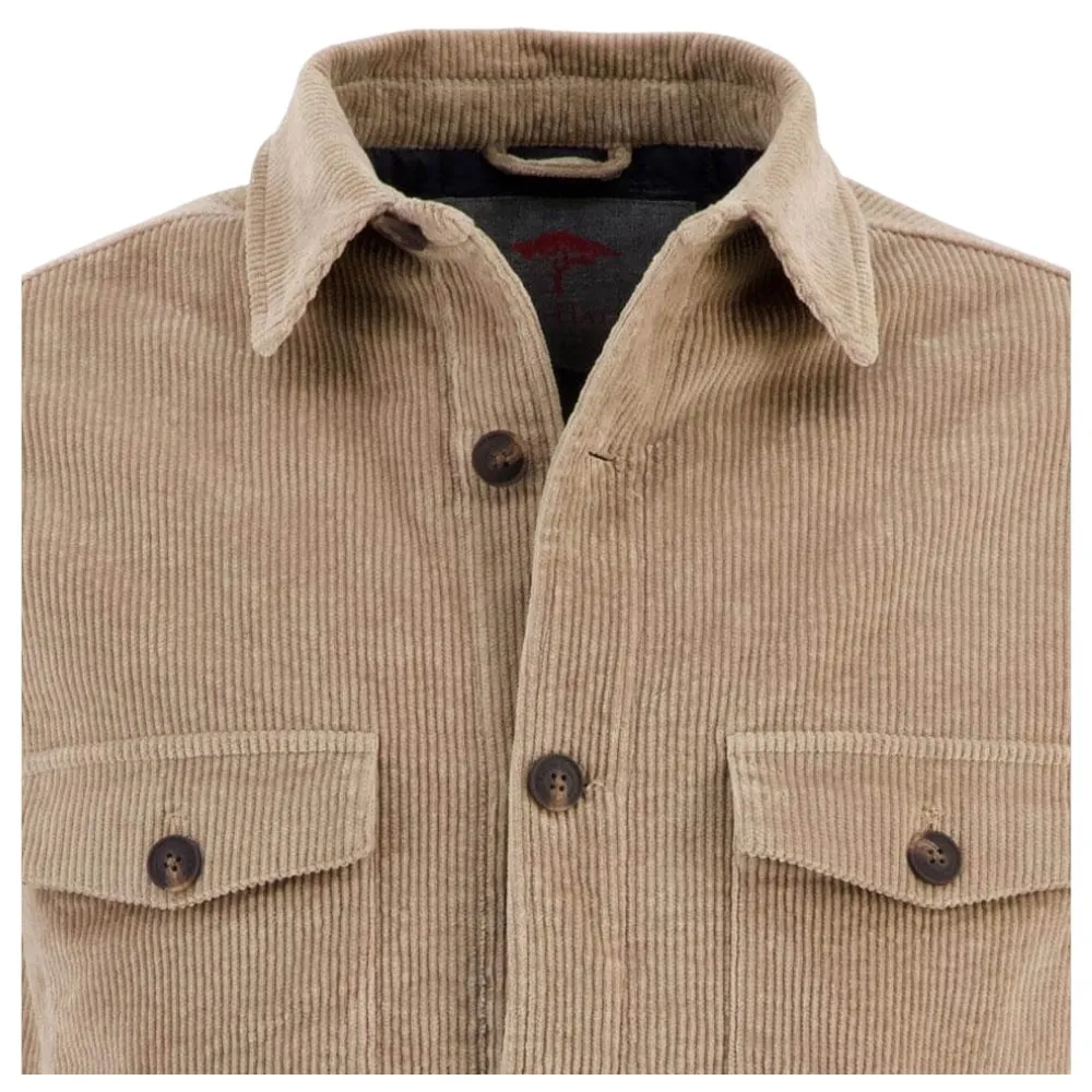 FYNCH-HATTON Camel Corduroy Overshirt | Menswear Online