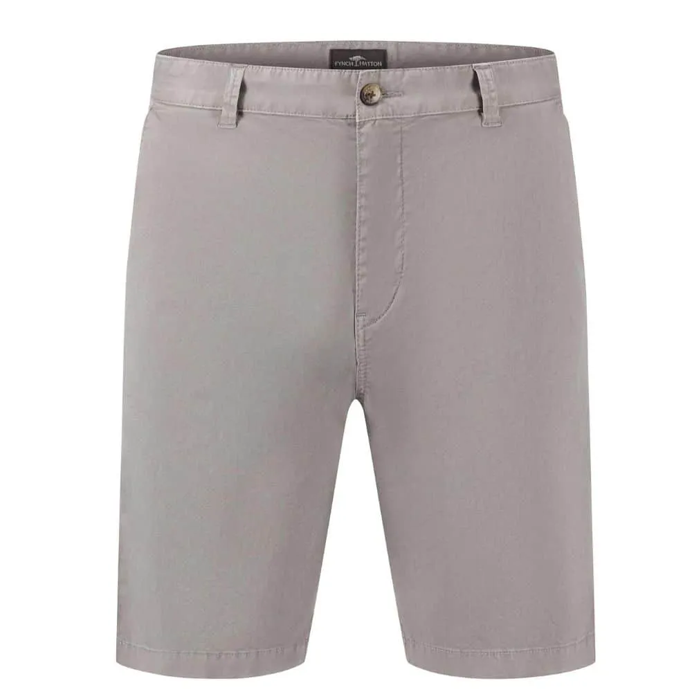 FYNCH-HATTON Casual Fit Cool Grey Shorts | Menswear Online