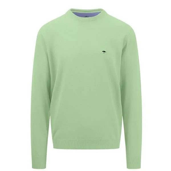 Fynch Hatton O-neck Sweater - Soft Green - 1413210715