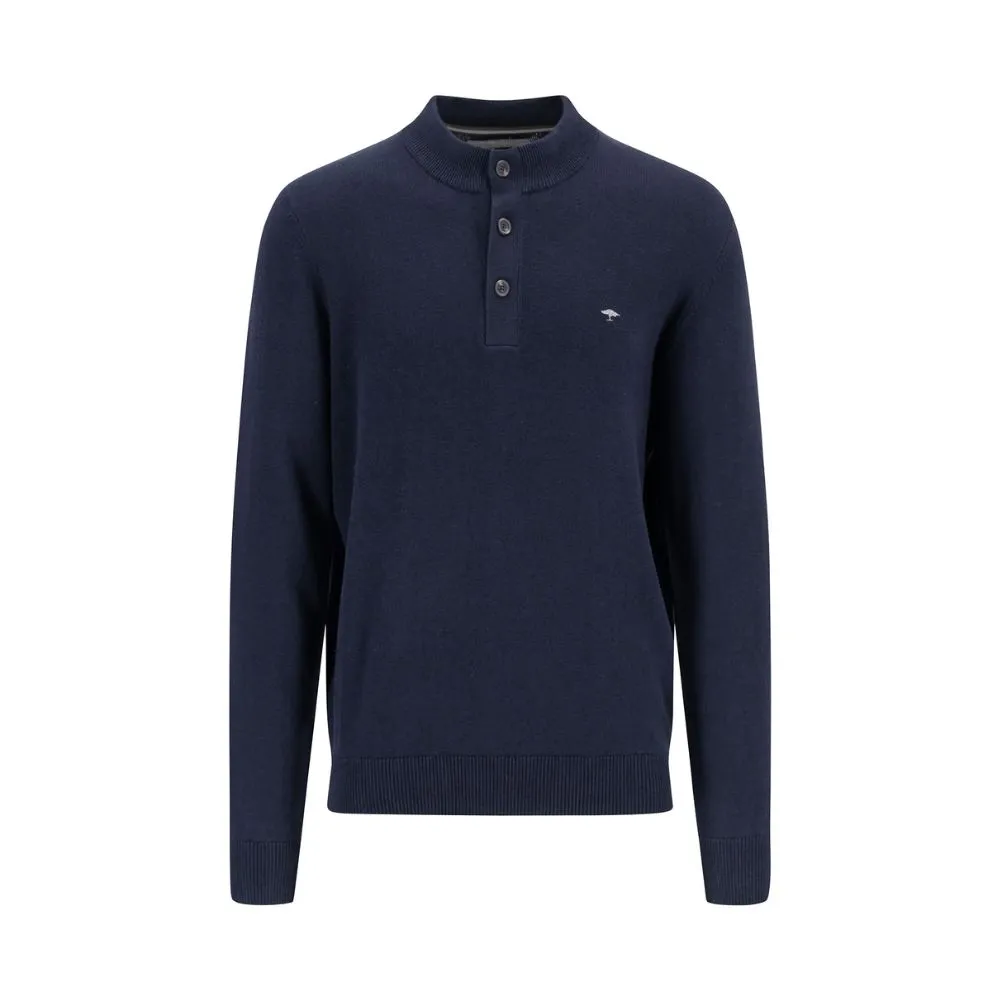 FYNCH-HATTON Troyer Navy Jumper | Menswear Online