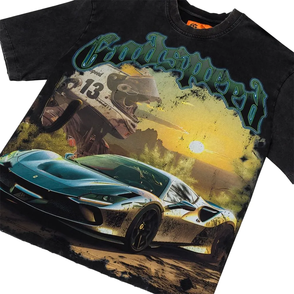 Godspeed - Sunset Drift T Shirt - Black Wash