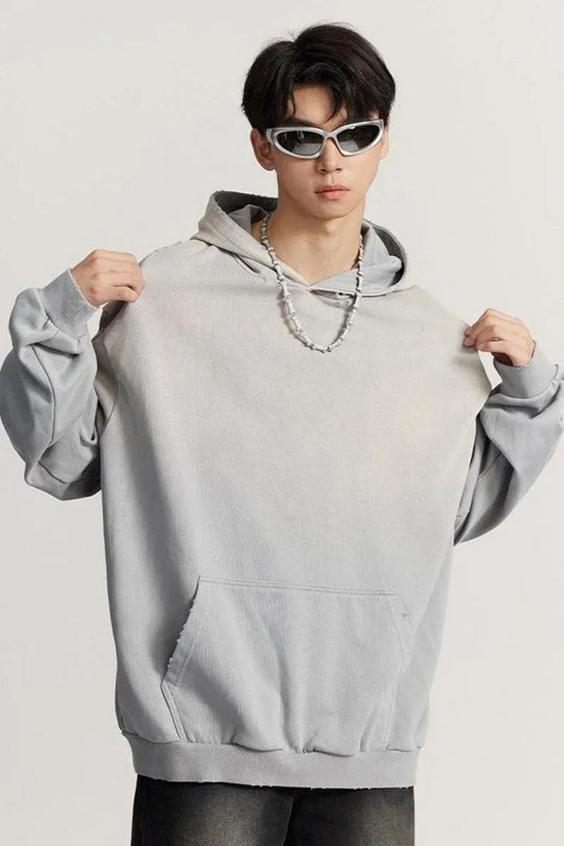 Gradient Sunfade Distressed Hoodie