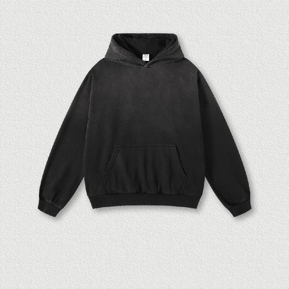 Gradient Sunfade Distressed Hoodie