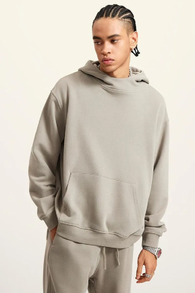 High Collar Fleece Hoodie