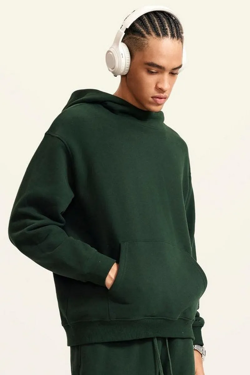 High Collar Fleece Hoodie