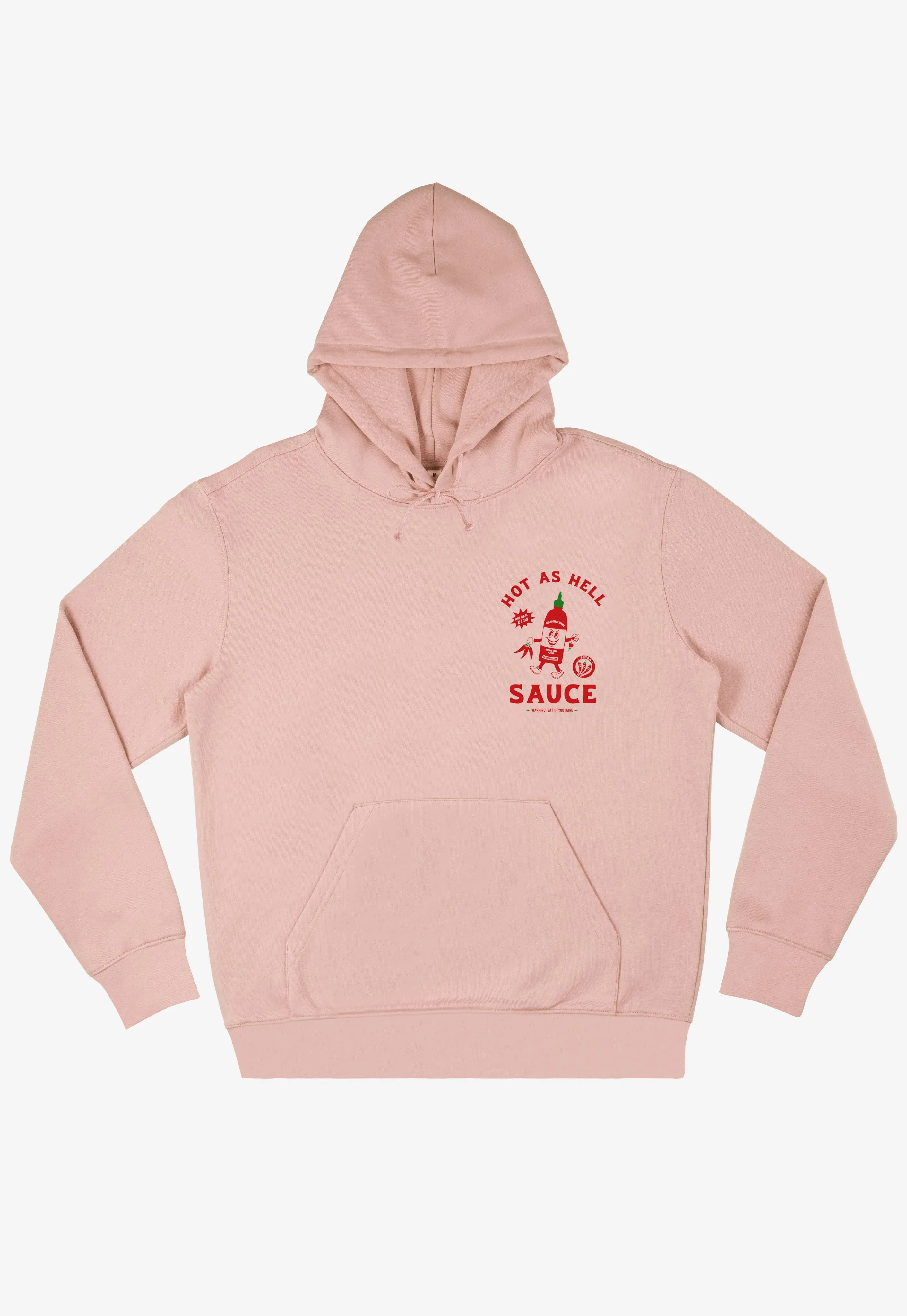 Hot Sauce Graphic Hoodie In Peach