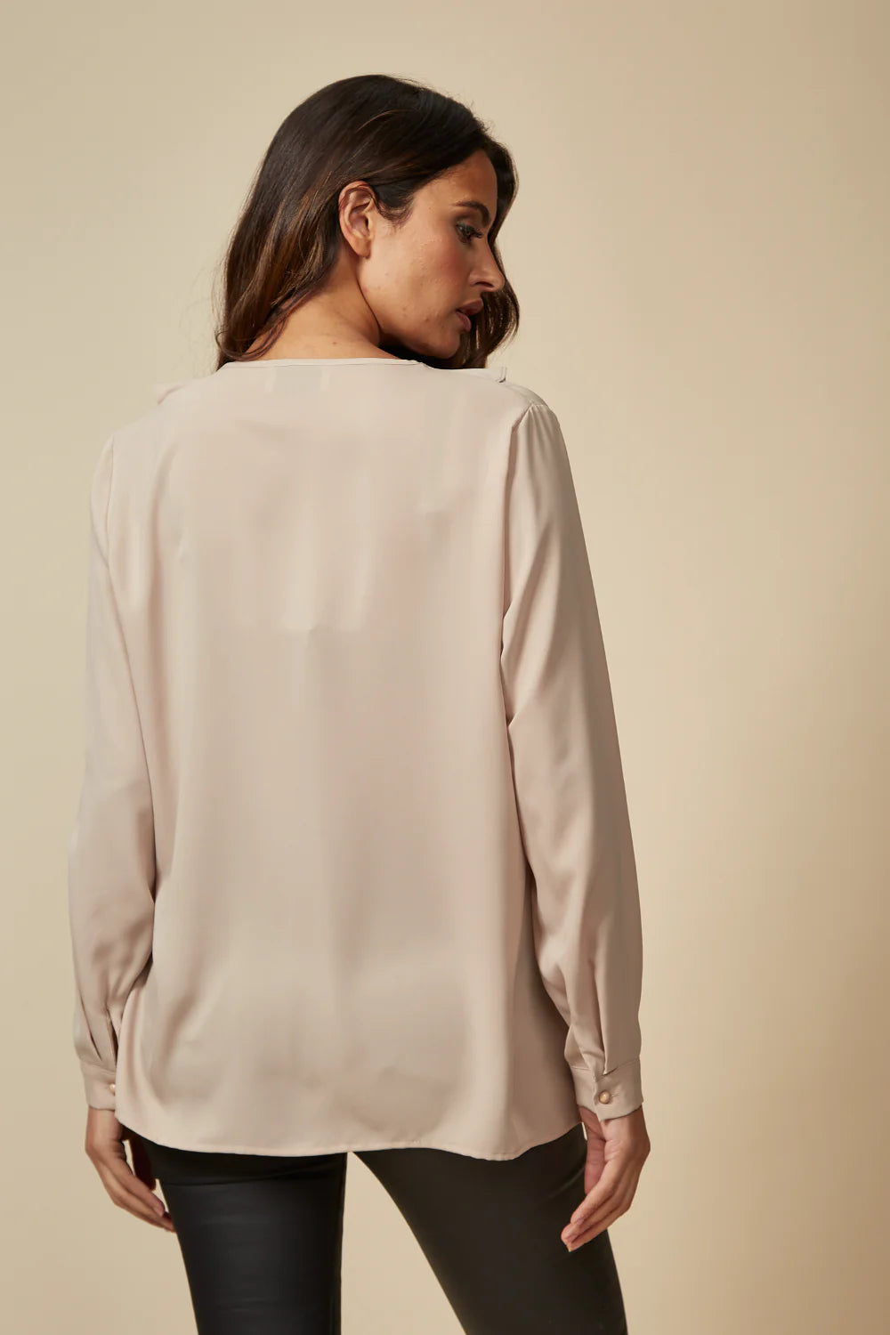 Hoxton Gal Oversized Top With Frilled Front