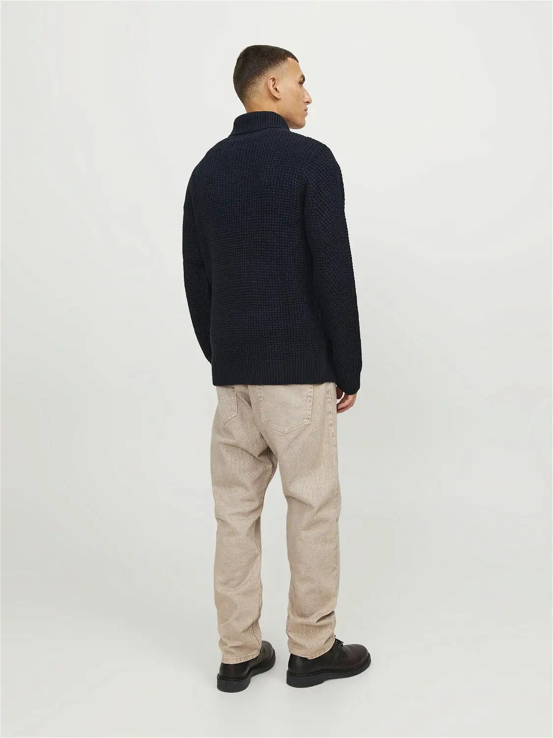 Jack & Jones Mens 'JJSTANDFORD' Shawl Neck Knit Jumper