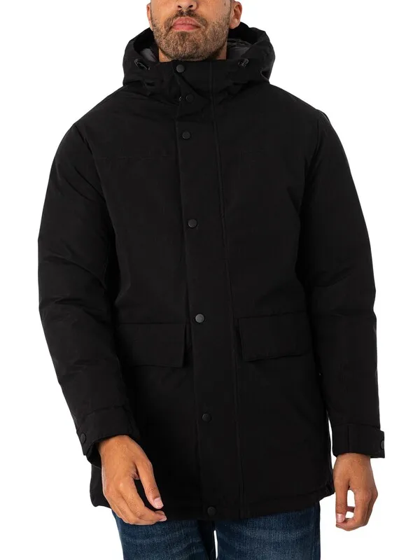 Jack & Jones Champ Parka Jacket - Black