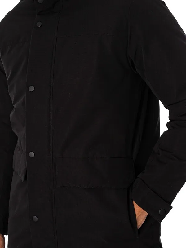 Jack & Jones Champ Parka Jacket - Black