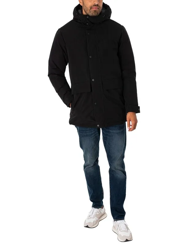 Jack & Jones Champ Parka Jacket - Black