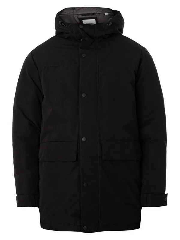 Jack & Jones Champ Parka Jacket - Black