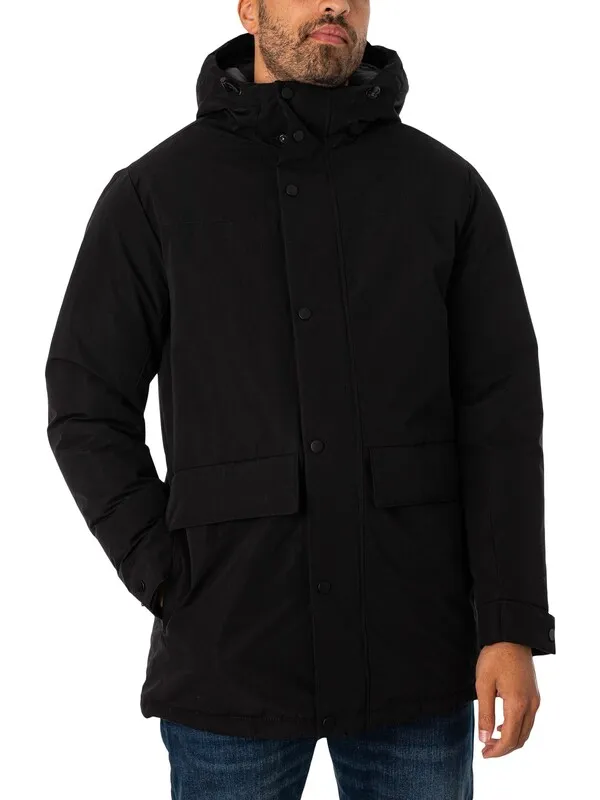 Jack & Jones Champ Parka Jacket - Black