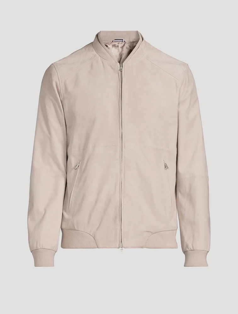 JACK VICTOR Suede Bomber Jacket