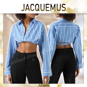 JACQUEMUS  |Bridal Stripes Casual Style Long Sleeves Cotton Party Style