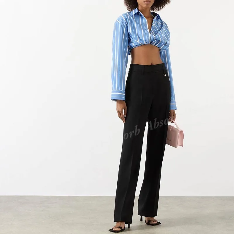 JACQUEMUS  |Bridal Stripes Casual Style Long Sleeves Cotton Party Style