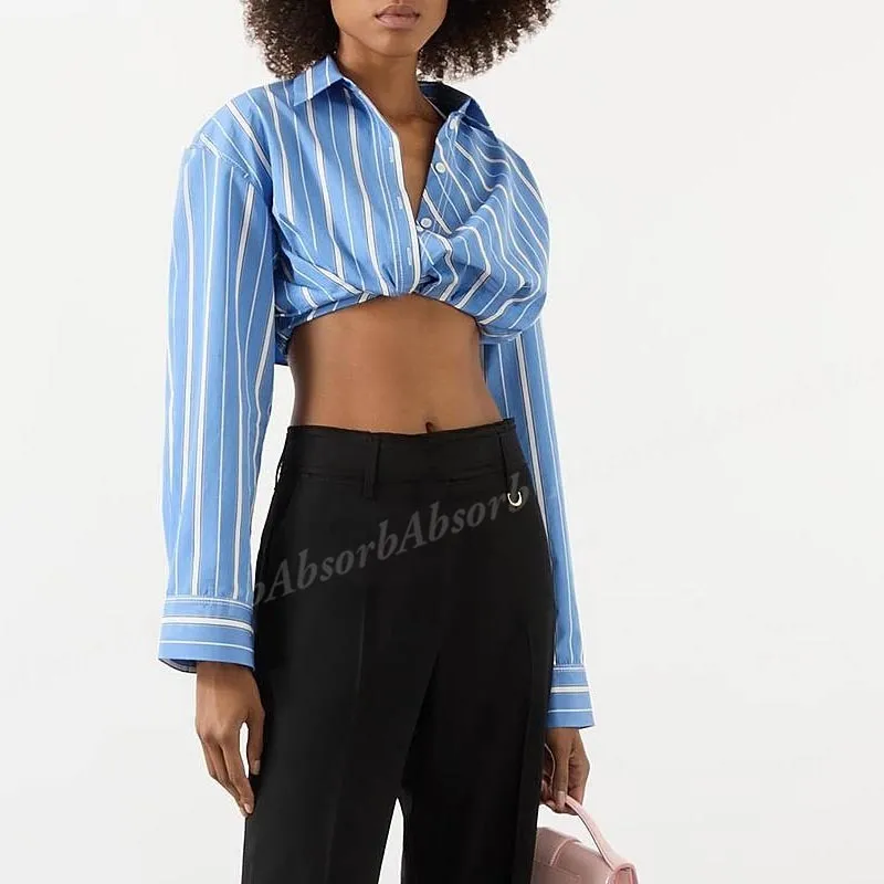 JACQUEMUS  |Bridal Stripes Casual Style Long Sleeves Cotton Party Style