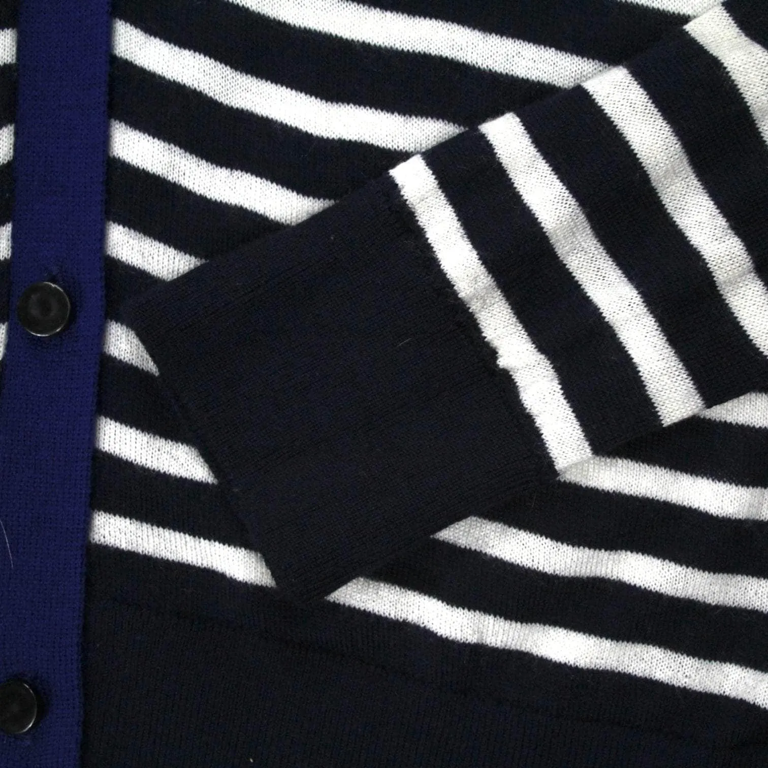 Jigsaw Navy & Cream Striped Cardigan