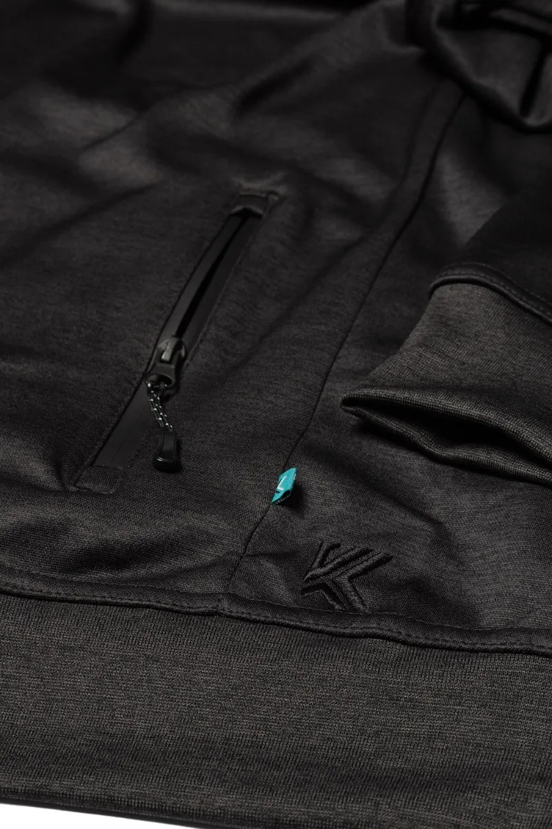 Kam Active Performance Full Zip Hoodie - Charcoal Marl