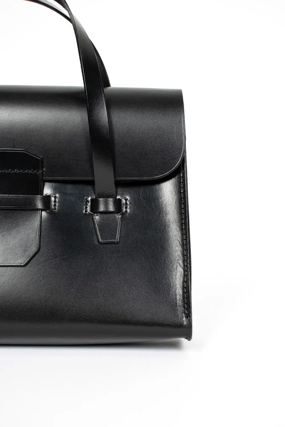 Leather Box Bag Black