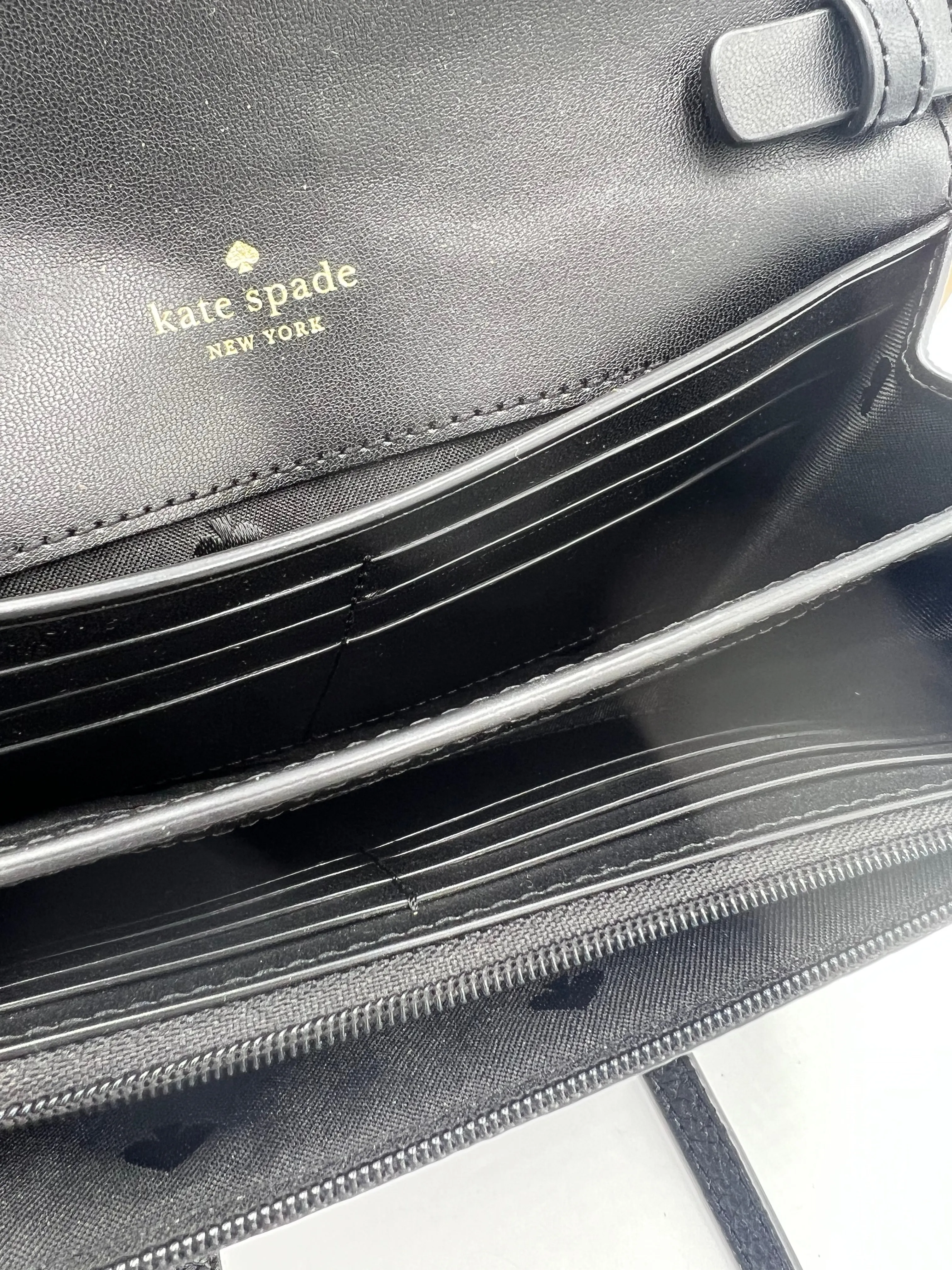 Leather Handbag Designer By Kate Spade