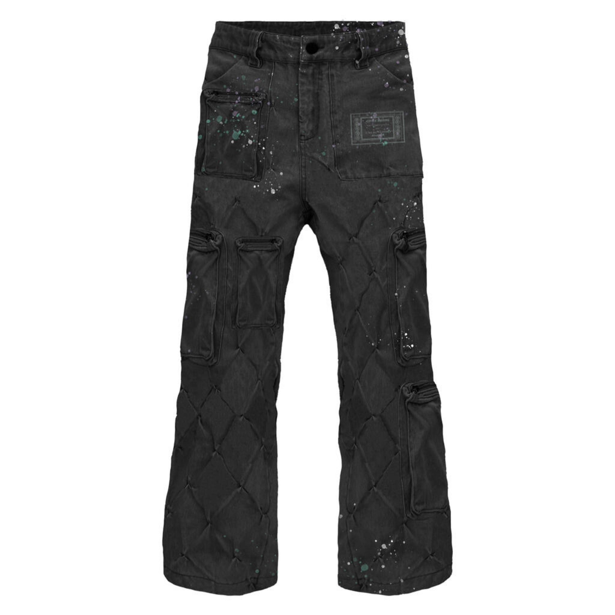 Lifted Anchors Pinched Stacked Flare Denim (Dark Black Wash)