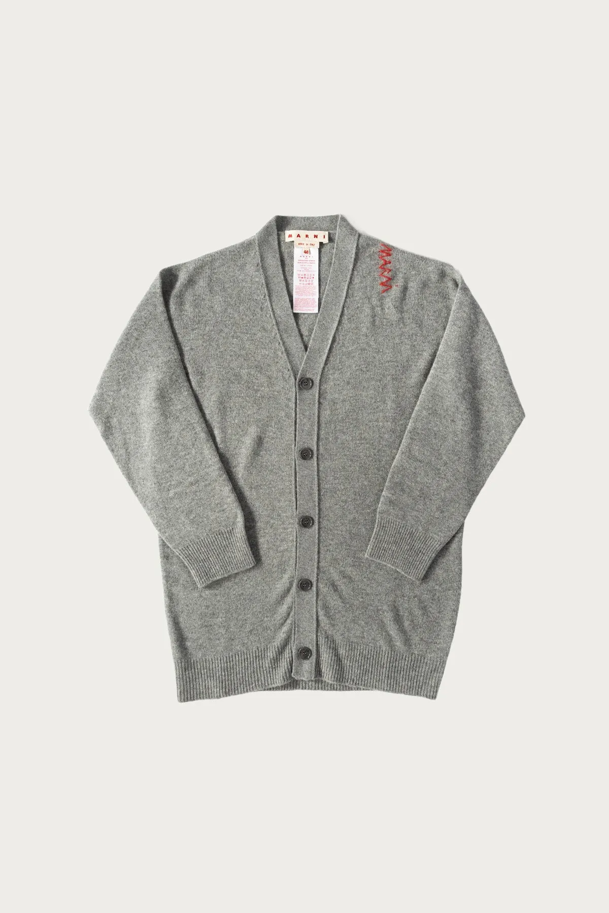 Light Shetland Cardigan - Neutral Gray