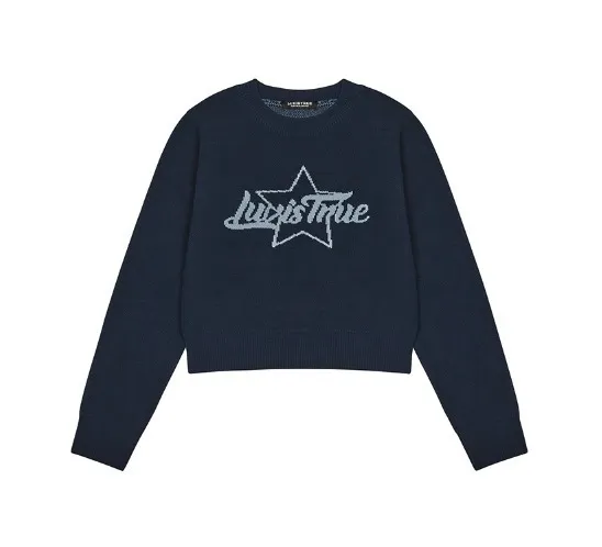 LUV IS TRUE  |Long Sleeves Logo V-neck & Crew neck