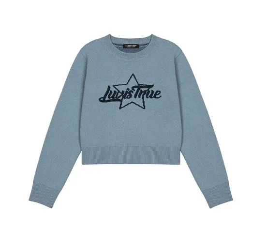 LUV IS TRUE  |Long Sleeves Logo V-neck & Crew neck