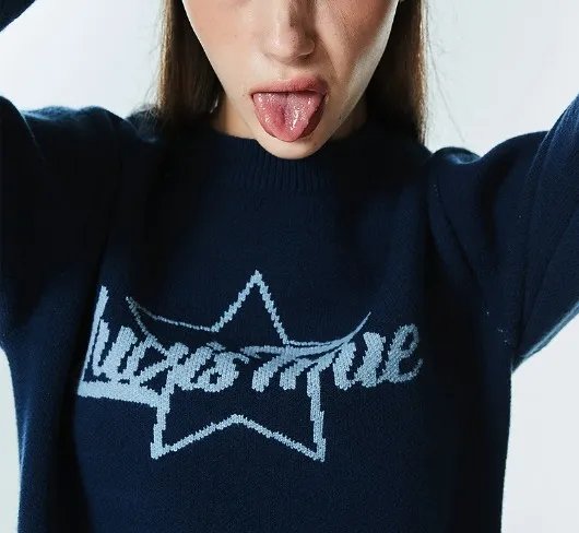 LUV IS TRUE  |Long Sleeves Logo V-neck & Crew neck