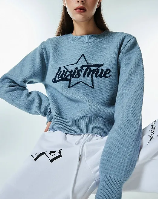 LUV IS TRUE  |Long Sleeves Logo V-neck & Crew neck