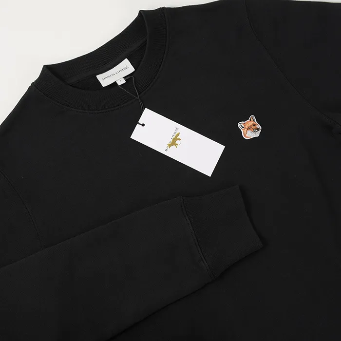 MAISON KITSUNE  |Crew Neck Unisex Long Sleeves Plain Cotton Logo Designers