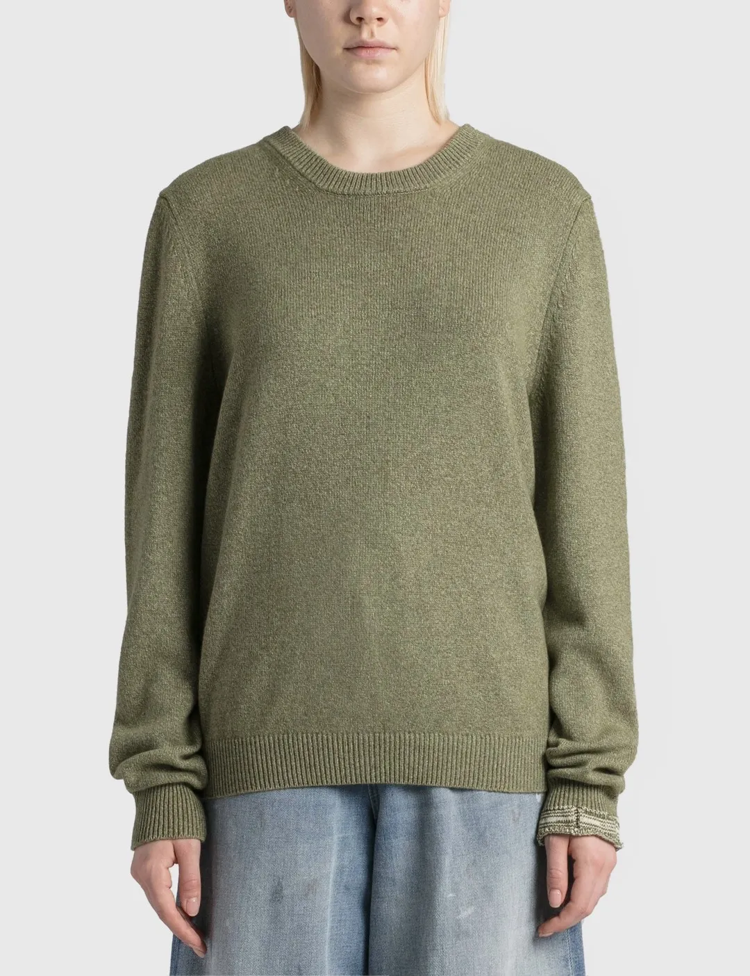 Maison Margiela  |Crew Neck Wool Street Style Long Sleeves Plain Logo