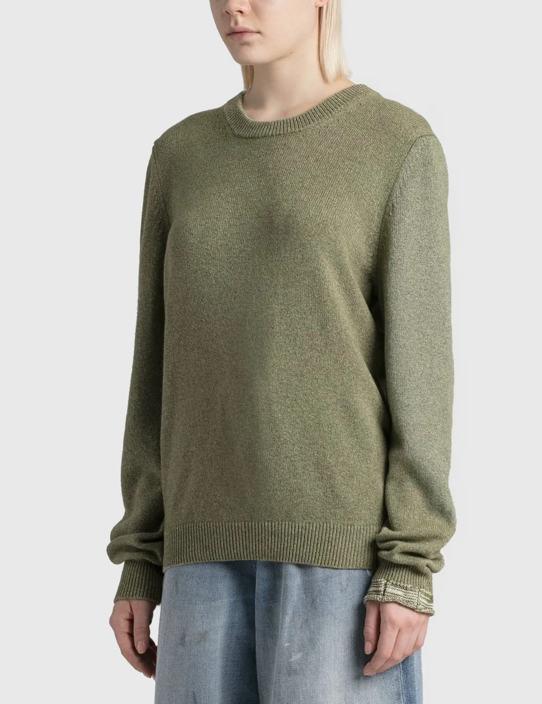 Maison Margiela  |Crew Neck Wool Street Style Long Sleeves Plain Logo