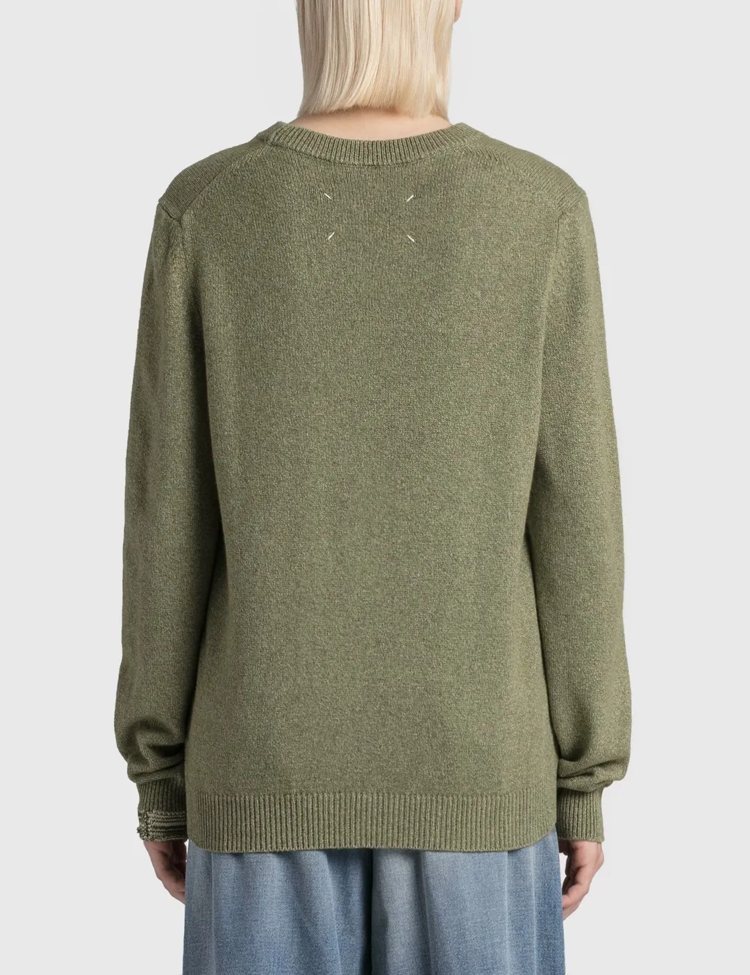 Maison Margiela  |Crew Neck Wool Street Style Long Sleeves Plain Logo