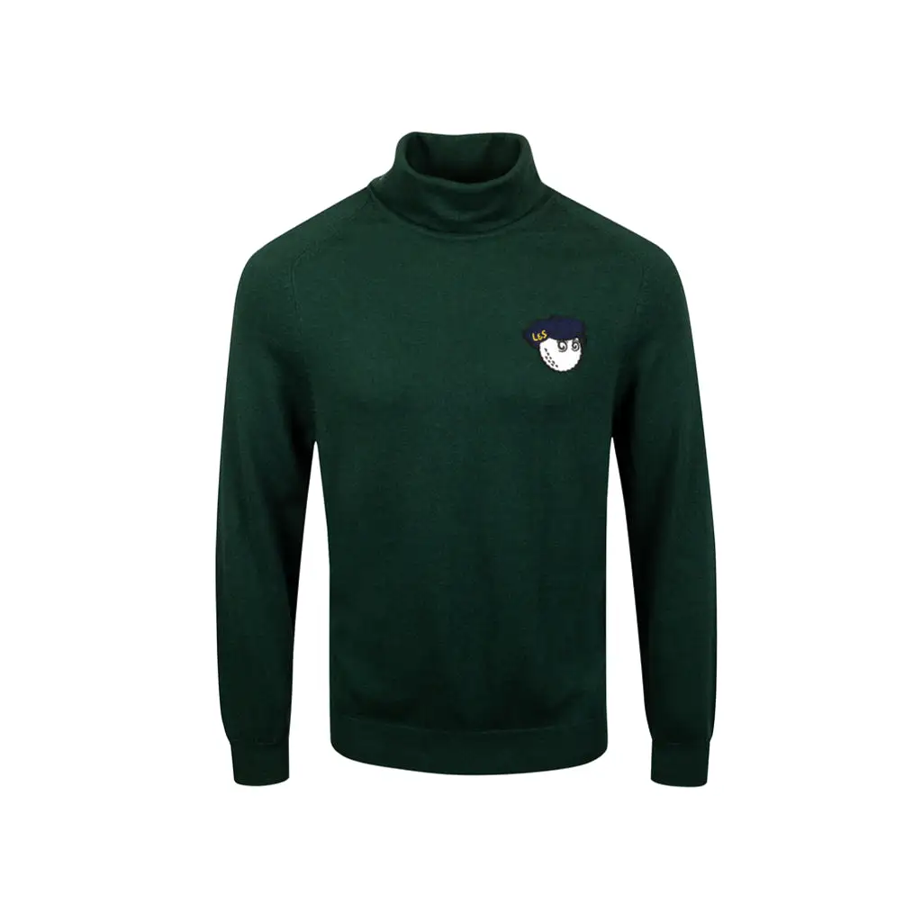 Malbon x L&S Rollneck Sweater Jade Green