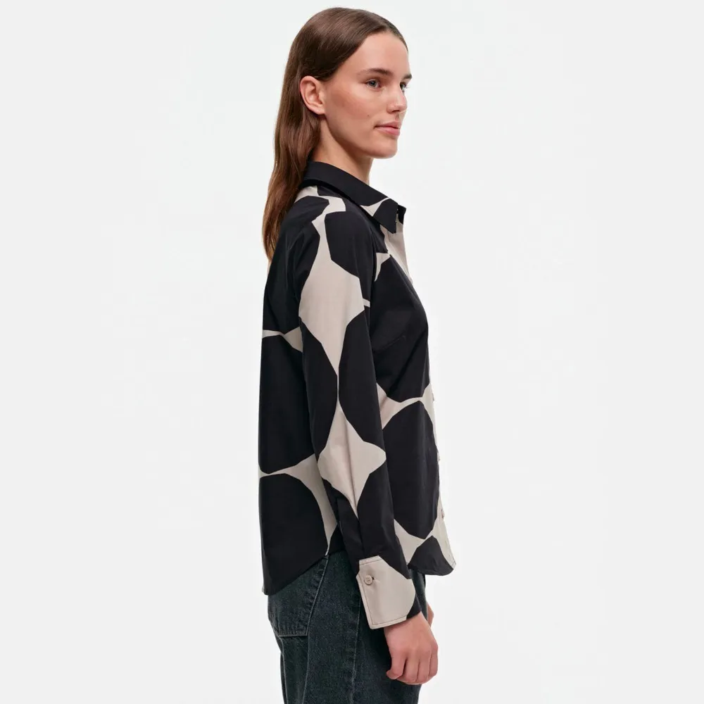 marimekko  |Dots Casual Style Long Sleeves Cotton Medium Office Style