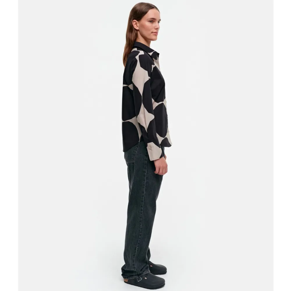 marimekko  |Dots Casual Style Long Sleeves Cotton Medium Office Style