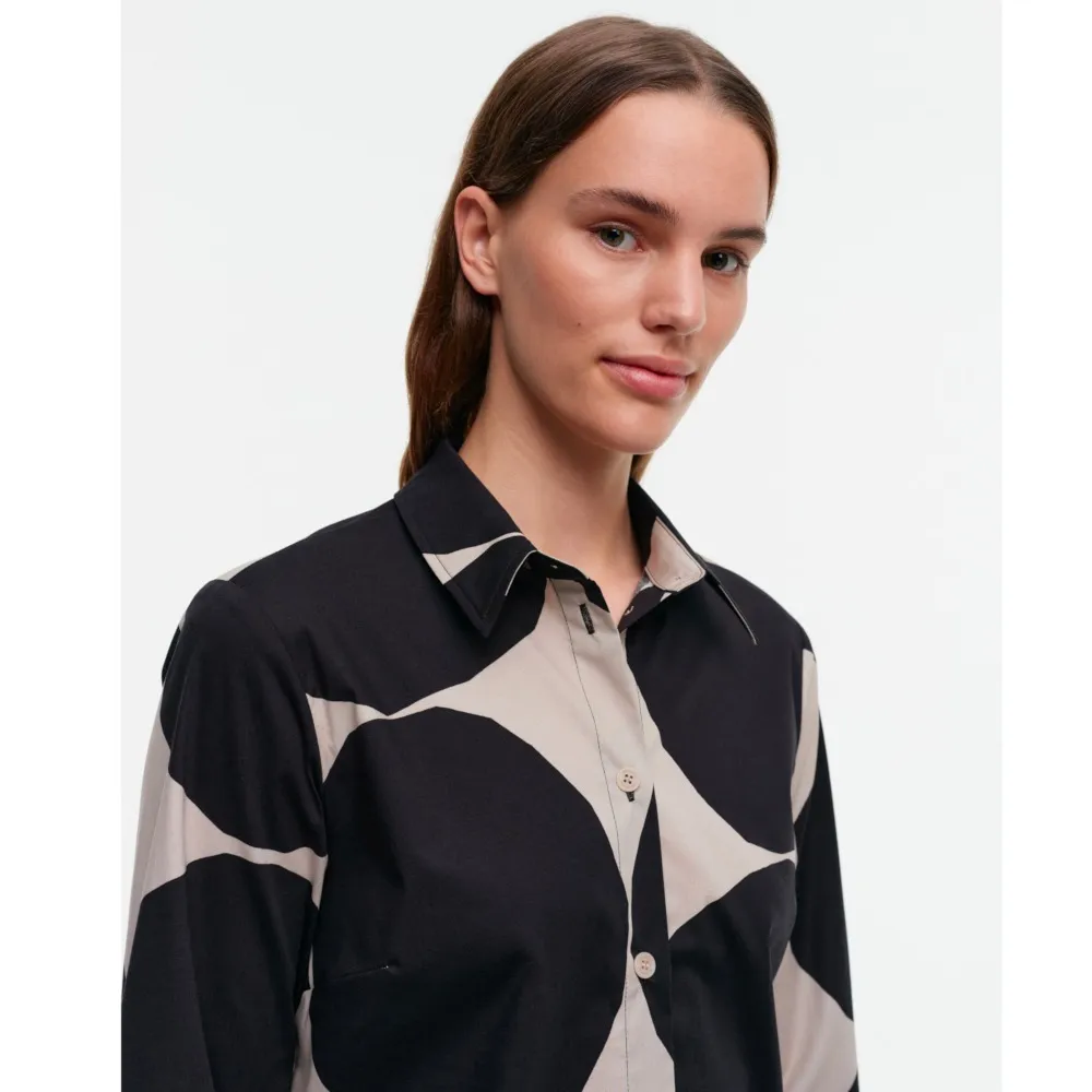 marimekko  |Dots Casual Style Long Sleeves Cotton Medium Office Style