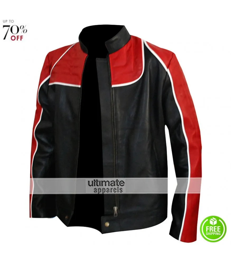 Max Payne Jack Lupino Red And Black Leather Jacket