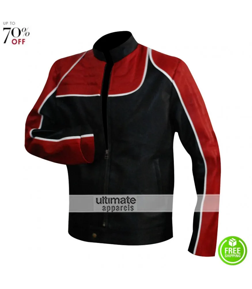 Max Payne Jack Lupino Red And Black Leather Jacket