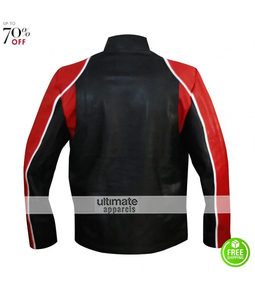 Max Payne Jack Lupino Red And Black Leather Jacket